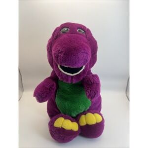 Vintage 1992 Barney The Dinosaur Plush Lyons Group Golden Bear  12" Purple -READ